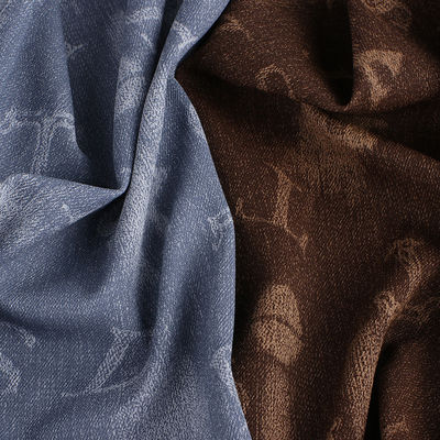 Da PU Denim giặt thân thiện với môi trường Da giả nhẹ