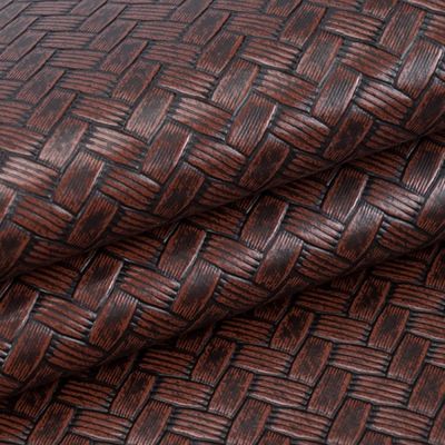 0.6mm Bao bì đúc da giả đan PVC da Big Mat Weave
