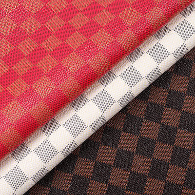 Da in PVC cho túi Mixta Color Checkerboard Vải da giả