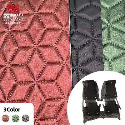 Custom PVC kim cương thêu Quilted Pearl Synthetic Da Needle Punch Foam for Car Seat Cover Sofa Vải da giả