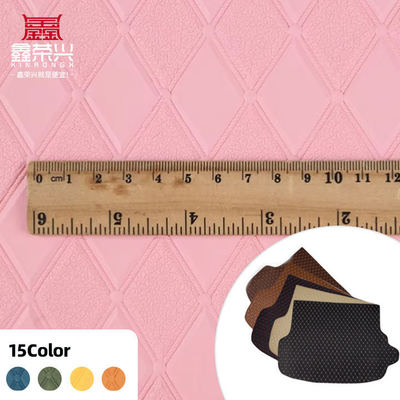 Da giả tổng hợp PVC kiểu dập nổi hình thoi dùng cho ghế xe hơi, ghế sofa, trang trí túi xách