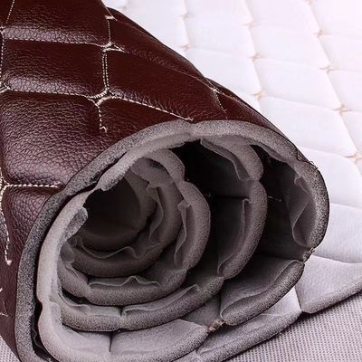 Chăn chân xe PVC Vật liệu da giả Kim cương thêu PVC da bọt biển