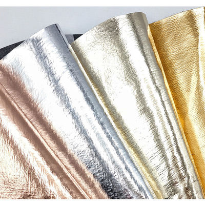 Hộp đóng gói da Saffiano Cross PVC phim kim loại Da giả Dự án