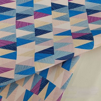 0.8mm Thiết kế hình học màu sắc da PVC cho túi xách hộp đóng gói hộp điện thoại sử dụng trang trí