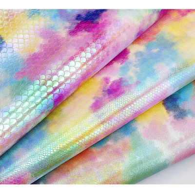 Xếp laser đa năng da PU chống nước da giả PU màu sắc