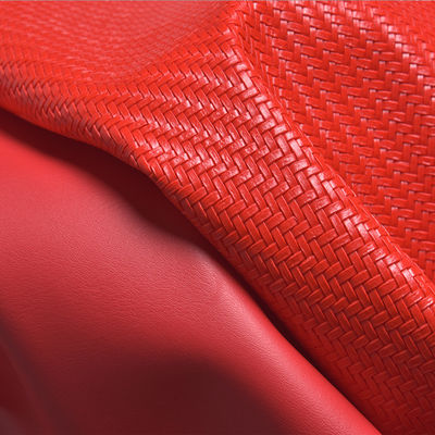 1.2mm Straw Mat Woven Pattern PVC Da túi xách thời trang trang trí nhà vật liệu giày