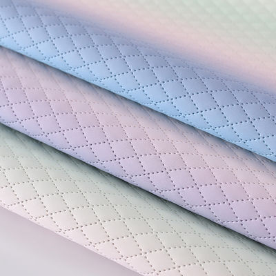 Túi tay nổi PU vải da kết cấu của sợi kim cương cầu vồng nghiêng