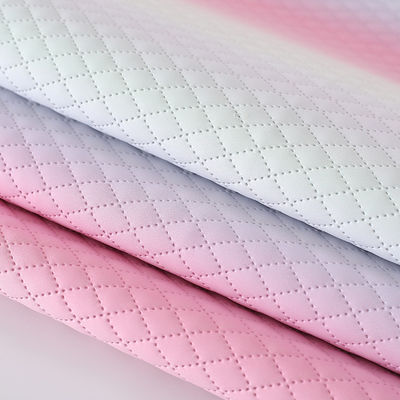 Túi tay nổi PU vải da kết cấu của sợi kim cương cầu vồng nghiêng