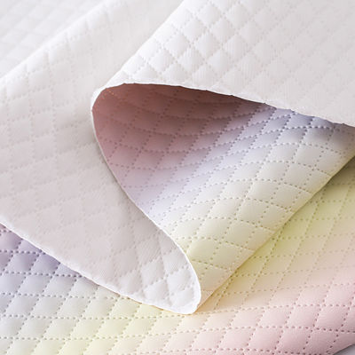 Túi tay nổi PU vải da kết cấu của sợi kim cương cầu vồng nghiêng