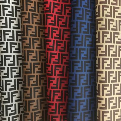 In Double F Letter PVC túi da giả ví ví điện thoại hộp quà vải da