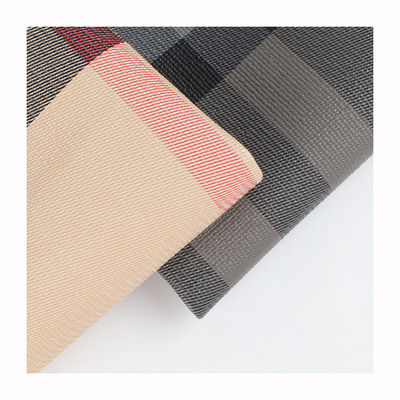 Classic Plaid In Printed Fux Leather For Bags Dệt da tổng hợp PVC