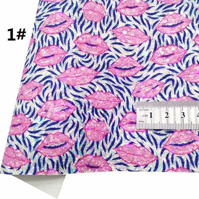 Đồ in màu hồng PU Polyurethane Da Glitter Valentine's Day Love Shape Gretel