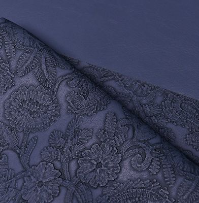 3D Retro Floral Embossed PVC da cho túi xách đóng gói hộp trang trí vải Placemat da giả