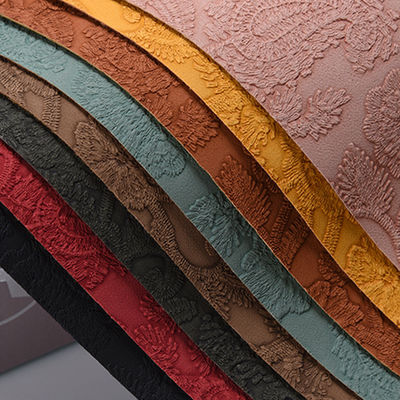 3D Retro Floral Embossed PVC da cho túi xách đóng gói hộp trang trí vải Placemat da giả