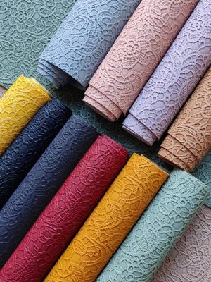 Retro Rose Lace Gỗ PVC đúc gạch Đá chải đáy cho túi xách Bao bì hộp trang trí vải Placemat Da giả