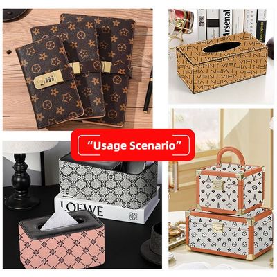 0.5mm Vải da PVC in cho túi, sổ tay, vỏ điện thoại