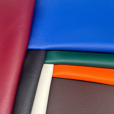 Bán buôn nhà máy PVC 0.6mm Vân vải Litchi Giả da Dập nổi Da tổng hợp nhân tạo cho Túi ghế ô tô Trang trí chân