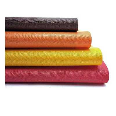 PVC Cross Grain nhân tạo da tổng hợp cho ví bao bì vỏ giày Notebook da vải