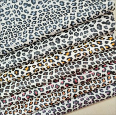 Phụng vụ bán buôn PVC Leopard in da nhân tạo tổng hợp cho túi Notebook điện thoại Shell Table Mat Fabric da giả