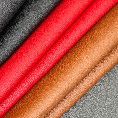 PVC Litchi Grain Double Face Synthetic Fux Leather Material Embossed Waterproof for Bag Table Mat Belt Mục đích trang trí