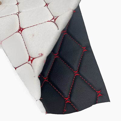 Da PVC thêu tùy chỉnh Bọt polyurethane 6.0mm Da tổng hợp chần bông cho Vỏ ghế ô tô Vải giả da Sofa