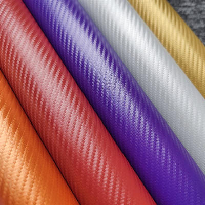 Vải da tổng hợp PVC vân sợi carbon giả màu sáng dùng trang trí nội thất ô tô, giày dép, đệm