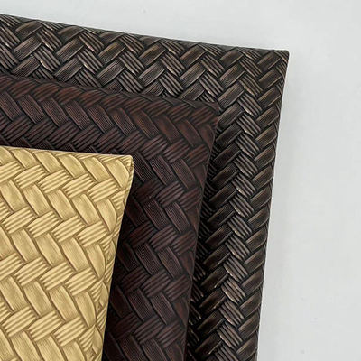 Pvc Big Mat Weave Pattern Vỏ nhân tạo Bao bì da tổng hợp Chiếc ví hộp giày Notebook vải da giả