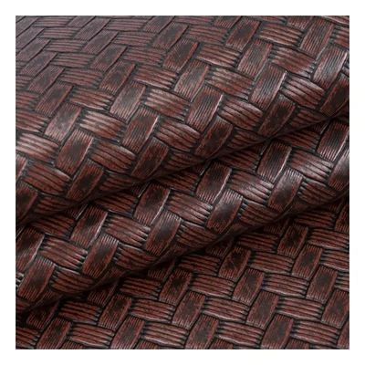 Pvc Big Mat Weave Pattern Vỏ nhân tạo Bao bì da tổng hợp Chiếc ví hộp giày Notebook vải da giả