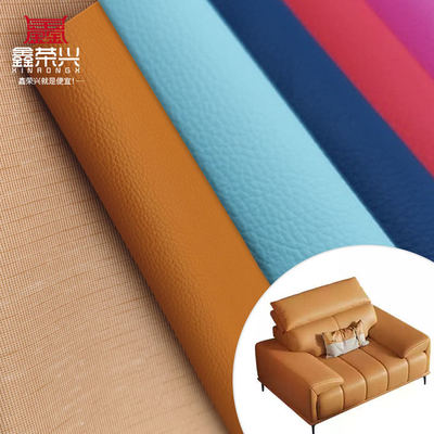 Da dập nổi vải Litchi PVC dệt kim chống thấm nước da tổng hợp giả da cho ghế sofa, đồ nội thất, chất liệu giả da