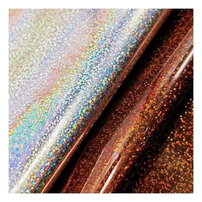 Pu Holographic Mirror Da Big Glass Pattern Grain Mirror Synthetic Artificial Fux Giày giả vờ túi xách da vải