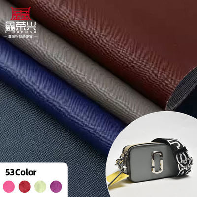 Da PVC Saffiano Cross Pattern Giả Da cho Nội Thất Rộng 54 inch