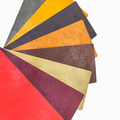 Da PVC Crazy Horse Oil Wax Giả Da cho Đồ Nội Thất Rộng 54 inch