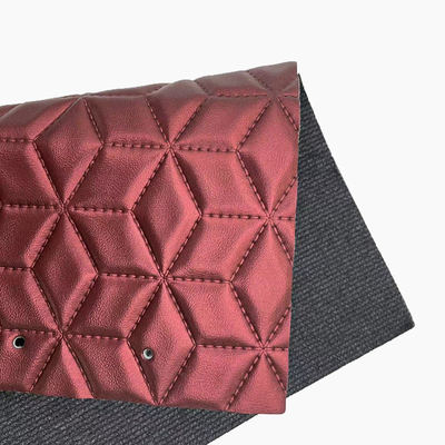 Custom PVC kim cương thêu Quilted Pearl Synthetic Da Needle Punch Foam for Car Seat Cover Sofa Vải da giả