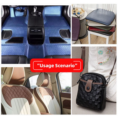 Custom PVC kim cương thêu Quilted Pearl Synthetic Da Needle Punch Foam for Car Seat Cover Sofa Vải da giả