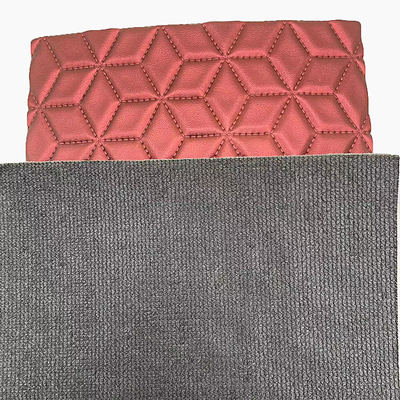 Custom PVC kim cương thêu Quilted Pearl Synthetic Da Needle Punch Foam for Car Seat Cover Sofa Vải da giả