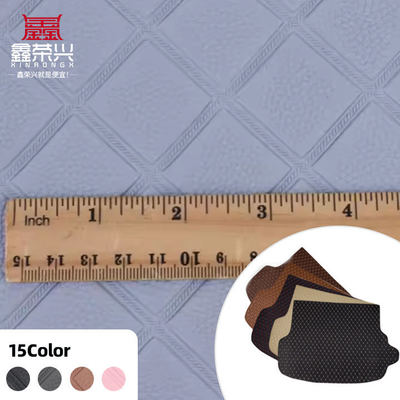 Da PVC hình thoi vân vải da litchi giả da tổng hợp cho ghế xe hơi, ghế sofa, trang trí túi xách, vải giả da