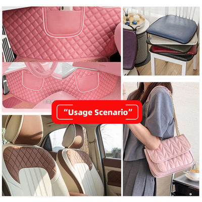 Da giả thêu PVC hình thoi cho ghế xe hơi, ghế sofa, trang trí túi, vải giả da