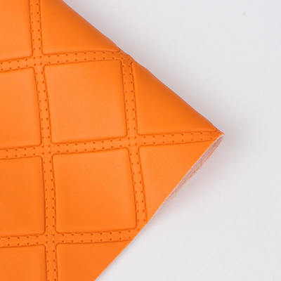 PVC Rhombus Punching Embossed Style Da tổng hợp nhân tạo cho xe ô tô chân ghế ô tô ghế sofa trang trí túi vải da giả