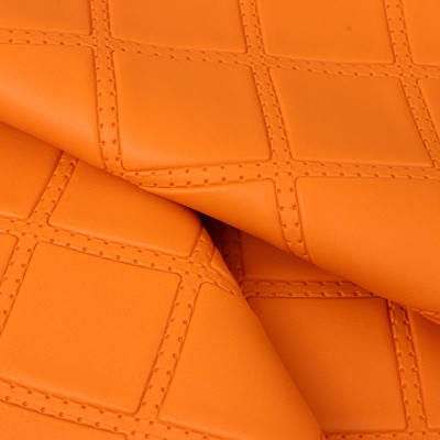 PVC Rhombus Punching Embossed Style Da tổng hợp nhân tạo cho xe ô tô chân ghế ô tô ghế sofa trang trí túi vải da giả