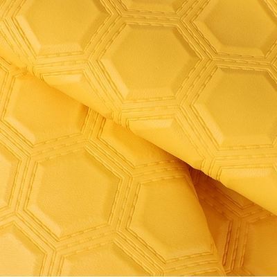 Da PVC thêu lục giác dập nổi giả da tổng hợp cho ghế xe hơi, ghế sofa, trang trí túi, vải giả da