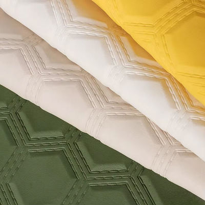 Da PVC thêu lục giác dập nổi giả da tổng hợp cho ghế xe hơi, ghế sofa, trang trí túi, vải giả da