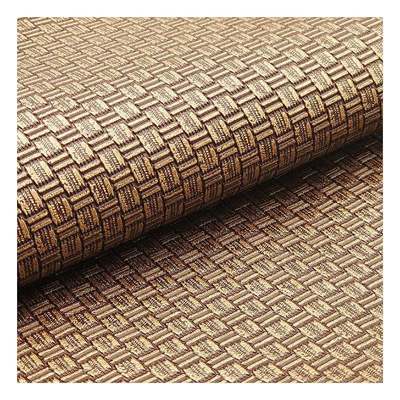 Vải da giả tổng hợp PVC vân đồng thau cổ điển dùng cho bao bì, ví, hộp, giày, sổ tay