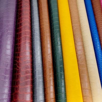 Da giả PVC vân cá sấu cho ví, hộp, giày, sổ tay, vải giả da
