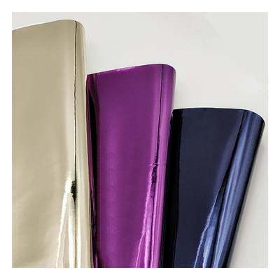 Giày giả tổng hợp chất lượng cao túi xách sổ tay da PU Rainbow Holographic kim loại màu sắc gương da vải