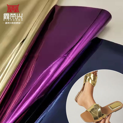 Giày giả tổng hợp chất lượng cao túi xách sổ tay da PU Rainbow Holographic kim loại màu sắc gương da vải