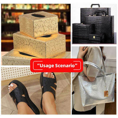 PVC cao bóng cá sấu đúc cục hạt hình học động vật cho đồ trang trí túi giày vải da nhân tạo tổng hợp cho thủ công