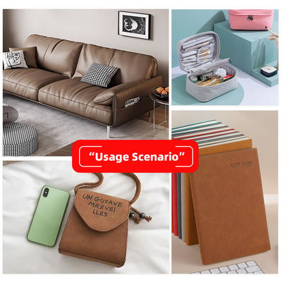 PU da cừu lạnh Nubuck hạt túi da tổng hợp Giày ví trang trí sổ tay Case vải da giả