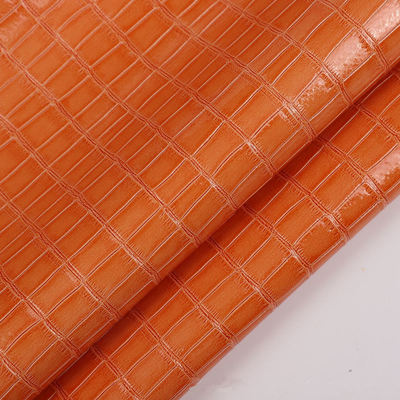 Da giả tổng hợp vân tre PVC bóng loáng trang trí giày dép túi xách hộp