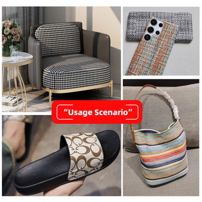 Da dày 0.8mm, rộng 137cm, Vải giả da PVC với in họa tiết thảm cỏ với 5 màu