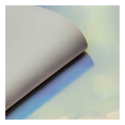 Da PU cầu vồng Holographic Kim loại đầy màu sắc Gương Da tổng hợp nhân tạo Giả Da Giày Túi xách Vở da Vải